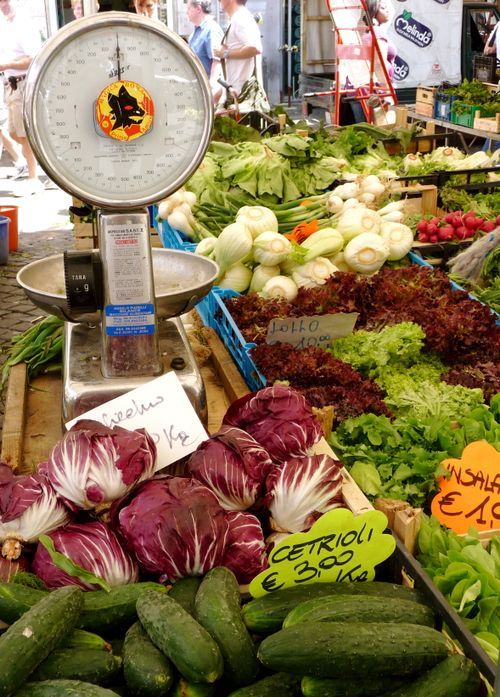 fresh, vegetable, market, Rome, Campo dei Fiorir