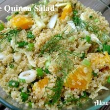 Orange Quinoa Fennel Salad @ Allourway.com