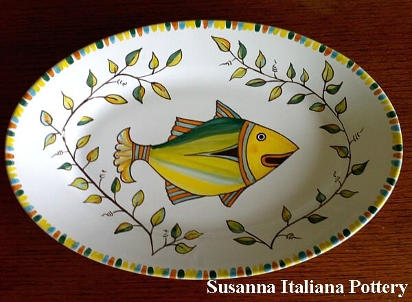 Majolica, Fish, Serving Dish