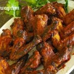 Chicken Wings with Spicy Bourbon Barbecue Sauce at allourway.com