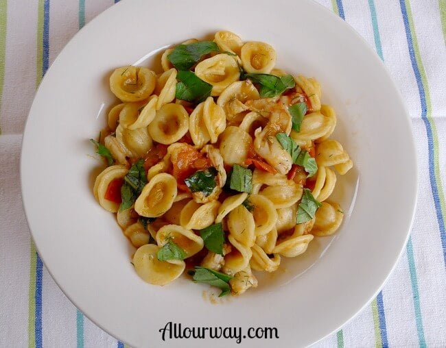 Orecchiette with Spicy Shrimp recipe at allourway.com