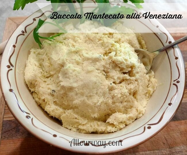 Baccala Mantecato alla Veneziana creamed with olive oil and garlic @allourway.com
