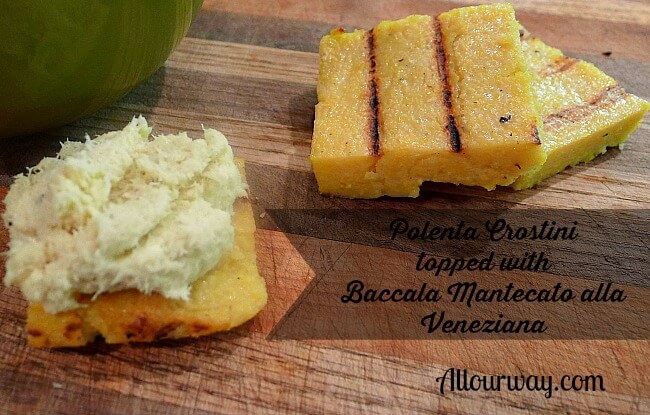 Grilled Polenta Crostini are grilled and ready for topping @allourway.com