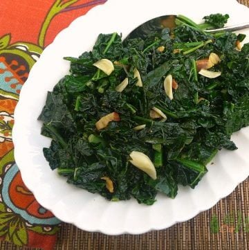 Fiery Kale with Garlic, Olive Oil and Pancetta @allourway.com