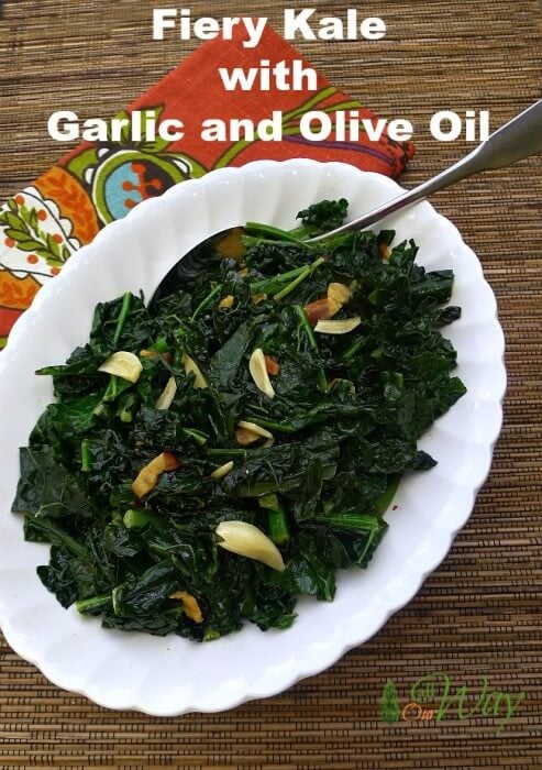 Fiery Kale with Garlic, Olive Oil and Pancetta @allourway.com