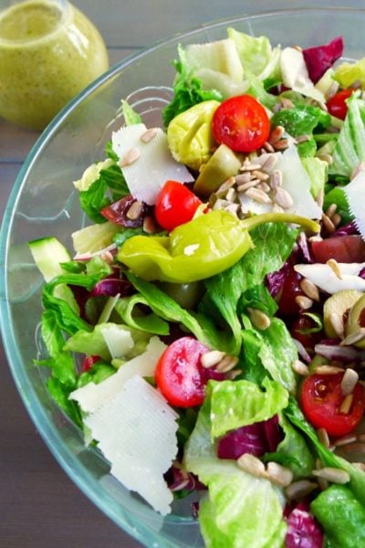 Italian Summer Salad With Basil Dressing