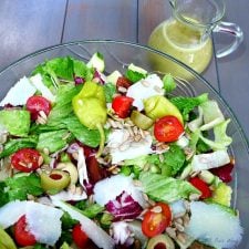 Italian Summer Salad with Basil Dressing and Roasted Sunflower Seeds @allourway.com
