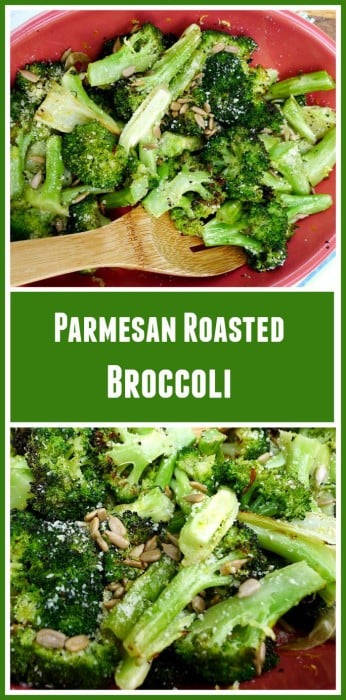 Parmesan Roasted Broccoli with Garlic, Lemon and Sunflower Seeds @allourway.com