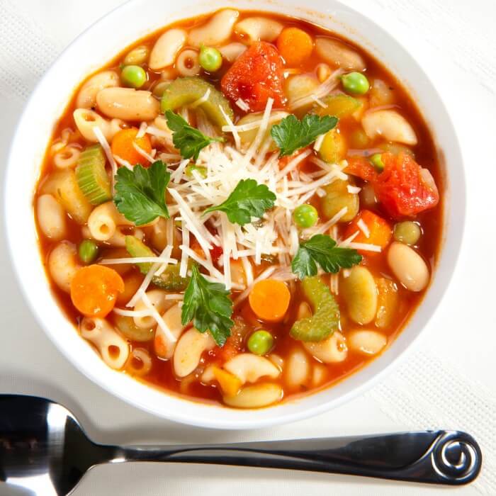 Chicken Minestrone with pasta, beans and seasonal vegetables @allourway.com