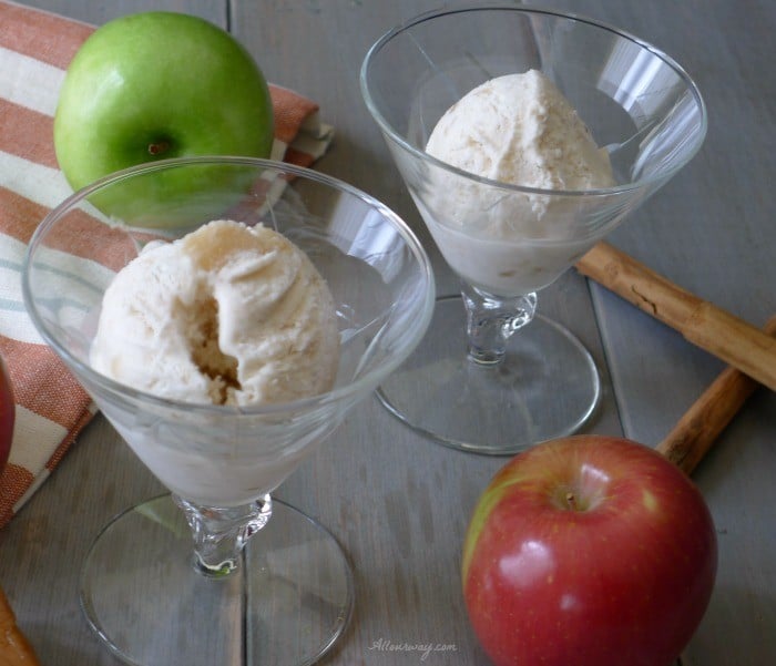 Caramel Apple Pie No-Churn Ice Cream made with Apple Pie Filling @allourway.com