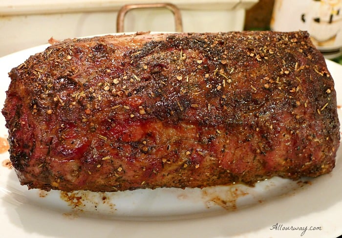 Dry Aged Standing Rib Roast Resting before cutting @allourway.com