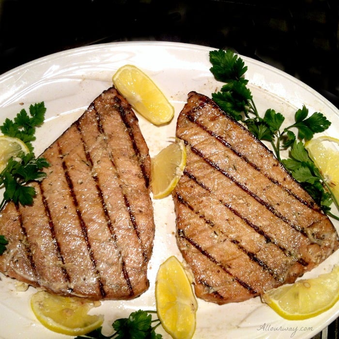Grilled Marinated Swordfish Italian Style with Fresh Herbs @allourway.com