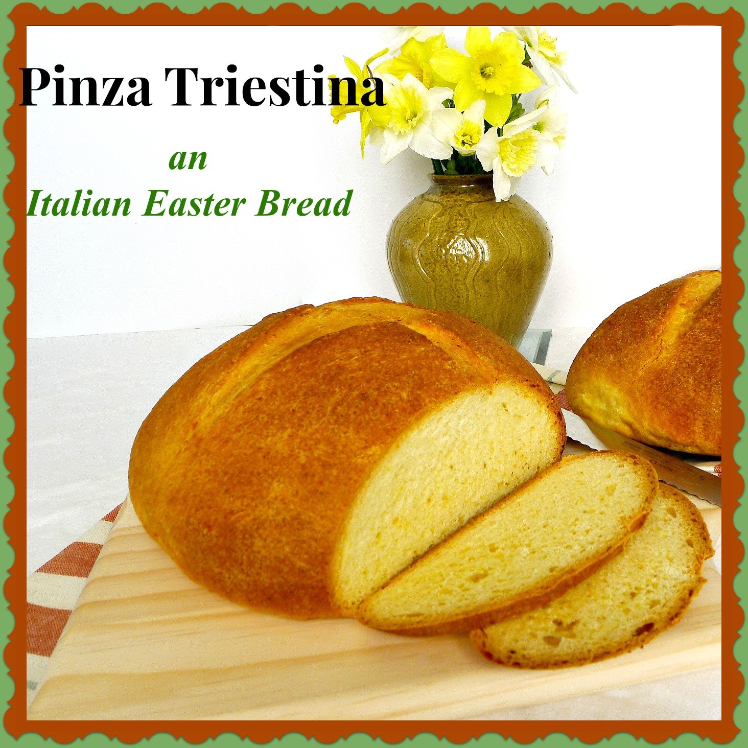 Pinza triestina is an orange flavored brioche type Italian bread. It is usually served at Easter but it is perfect anytime of year @allourway.com