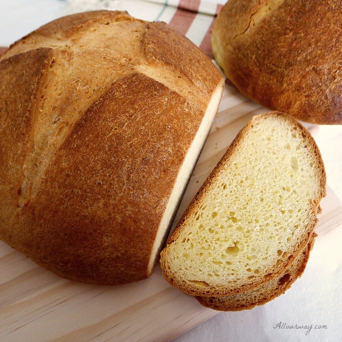 Pinza triestina is an orange flavored brioche type Italian bread. It is perfect anytime of day but it is usually served on Easter morning@allourway.com