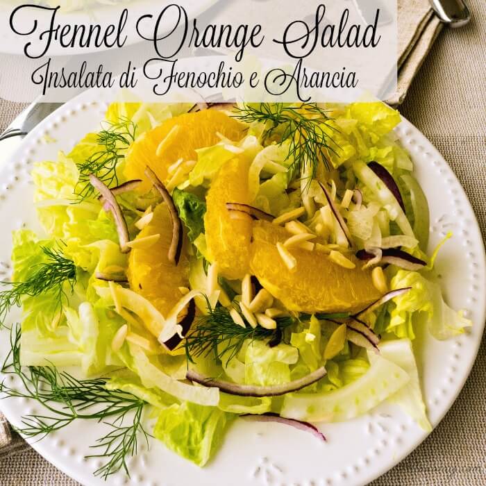 Fennel Orange Salad with aromatic fennel, sweet orange segments, slivered purple onion, crunchy romaine and dressed with a sweet citrus vinaigrette. @allourway.com
