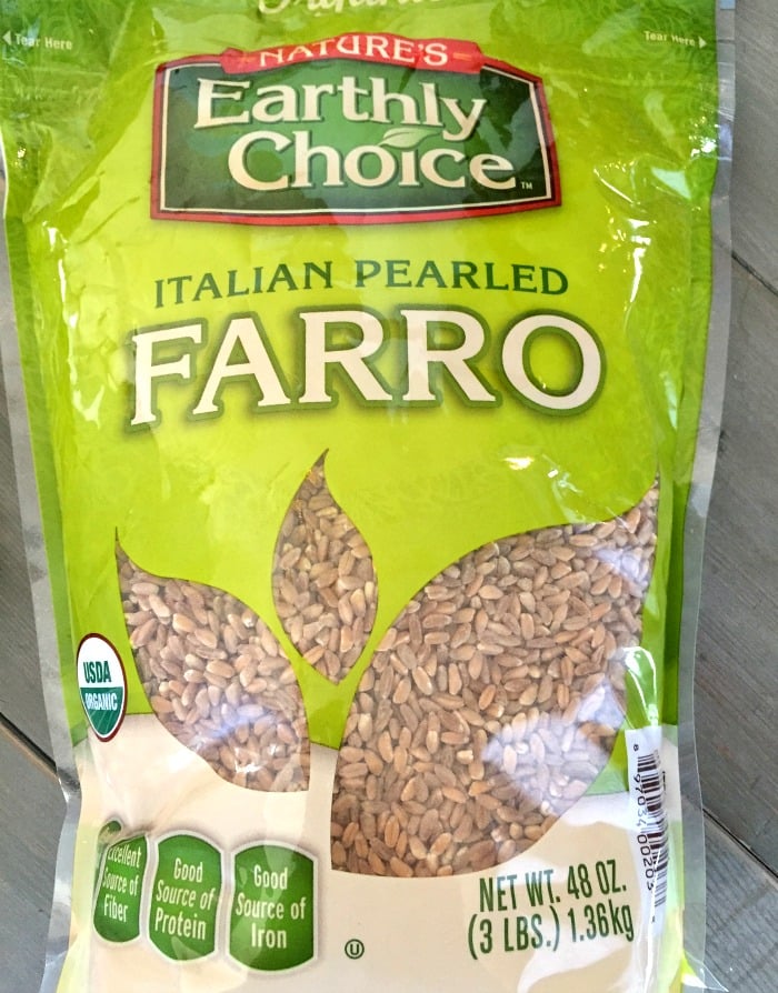 Package of farro for One-Pan Italian Farro with Tomatoes @allourway.com