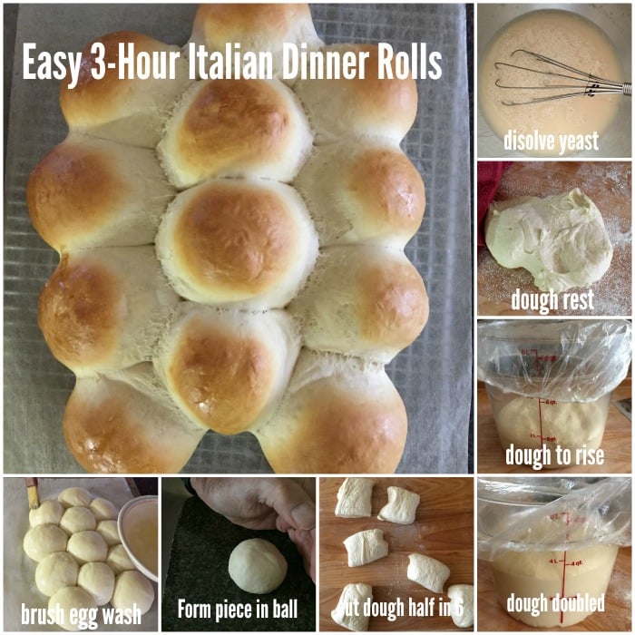 Easy 3-Hour Italian Dinner Rolls Instructions @allourway.com