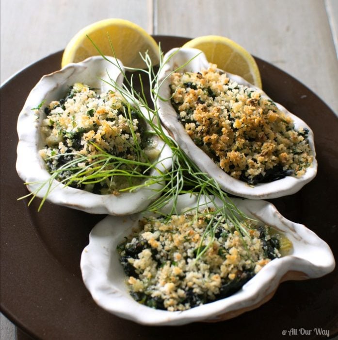 Oysters Rockefeller Italian Style an Easy and Elegant Appetizer @allourway.com