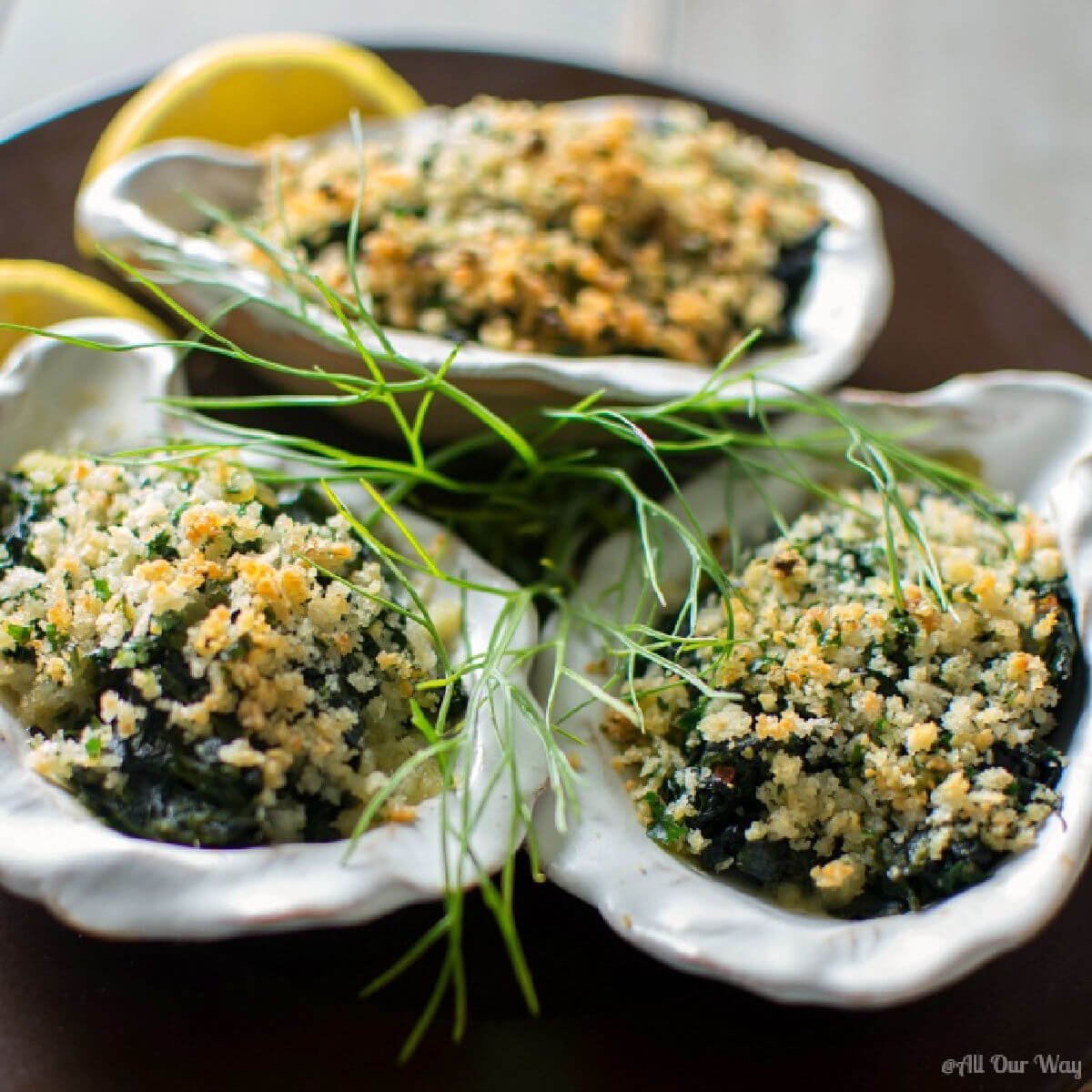 Cast Iron Roasted Oysters with Spinach and Bacon Recipe