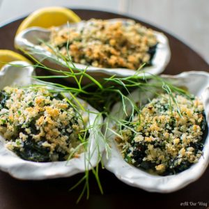 Oysters Rockefeller Italian Style is an easy elegant appetizer @allourway.com