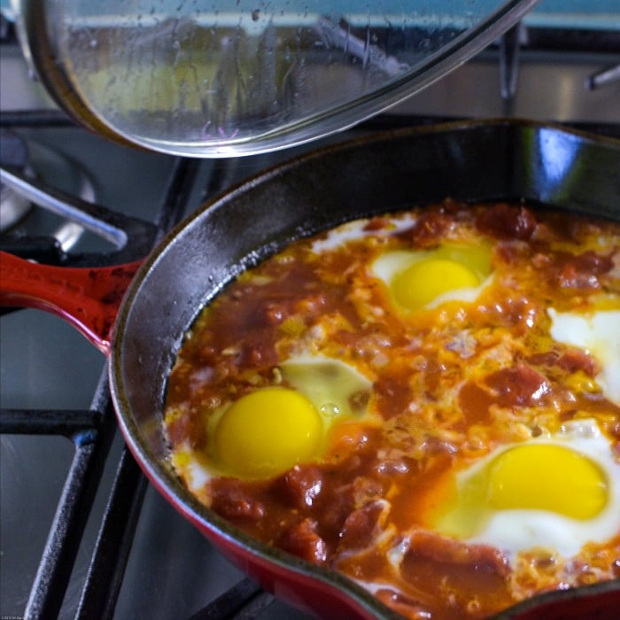 Spicy Eggs In Purgatory - Italian Dish Uova Piccante In Purgatorio