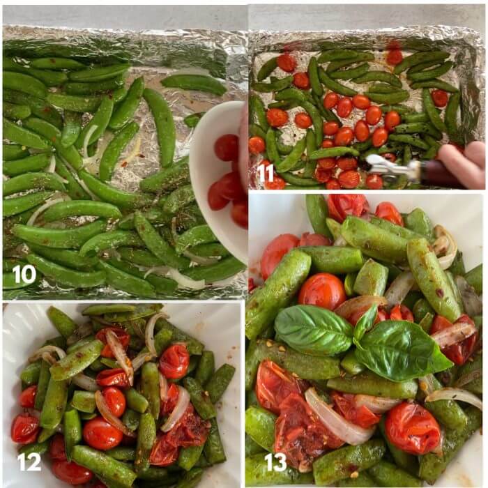 Snap Peas Preparation 10-13 steps