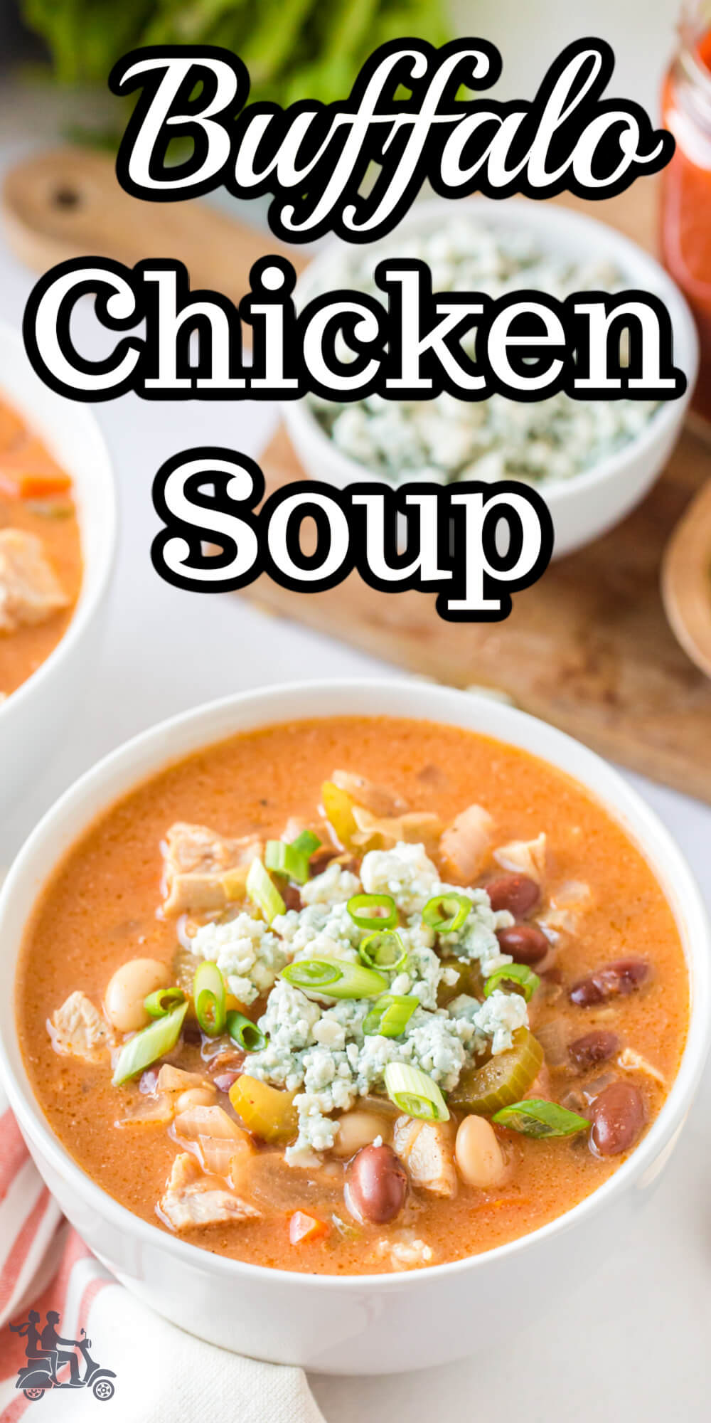 Hearty And Creamy Buffalo Chicken Soup With Wing Sauce