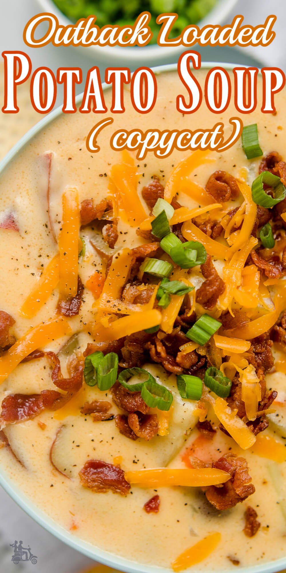 An easy and delicious cheesy potato soup recipe with simple ingredients that comes together in one pot! This copycat Outback Steakhouse soup is loaded with bacon and chunky potato goodness, this rich and creamy soup is a favorite comfort food at our house.