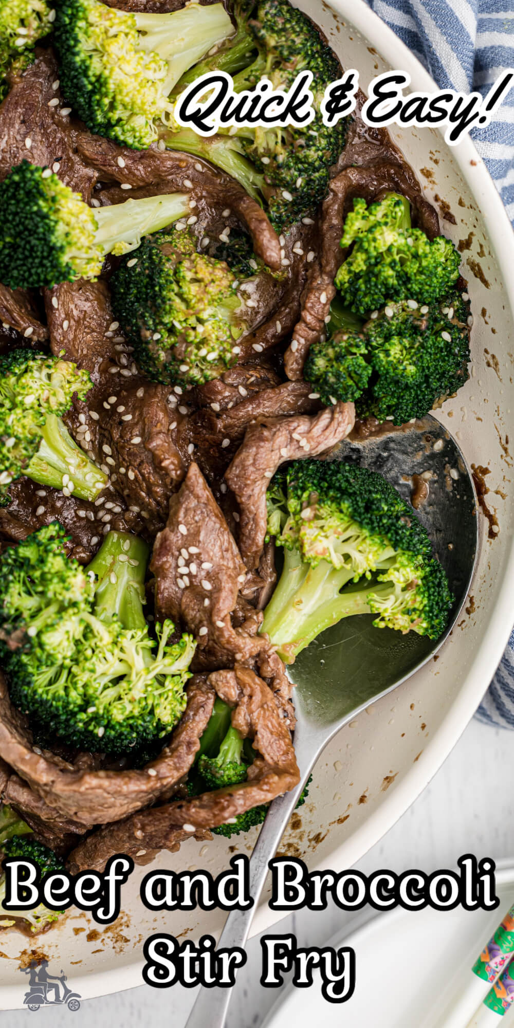 This Quick and Easy Chinese Beef and Broccoli Stir Fry is better than in a restaurant. The Stir fry sauce is perfectly seasoned with ginger, garlic, and soy. This is a 30 minute dinner that your family will love. Serve it with rice or noodles and you have a complete weeknight dinner dish the family will eagerly eat and enjoy.