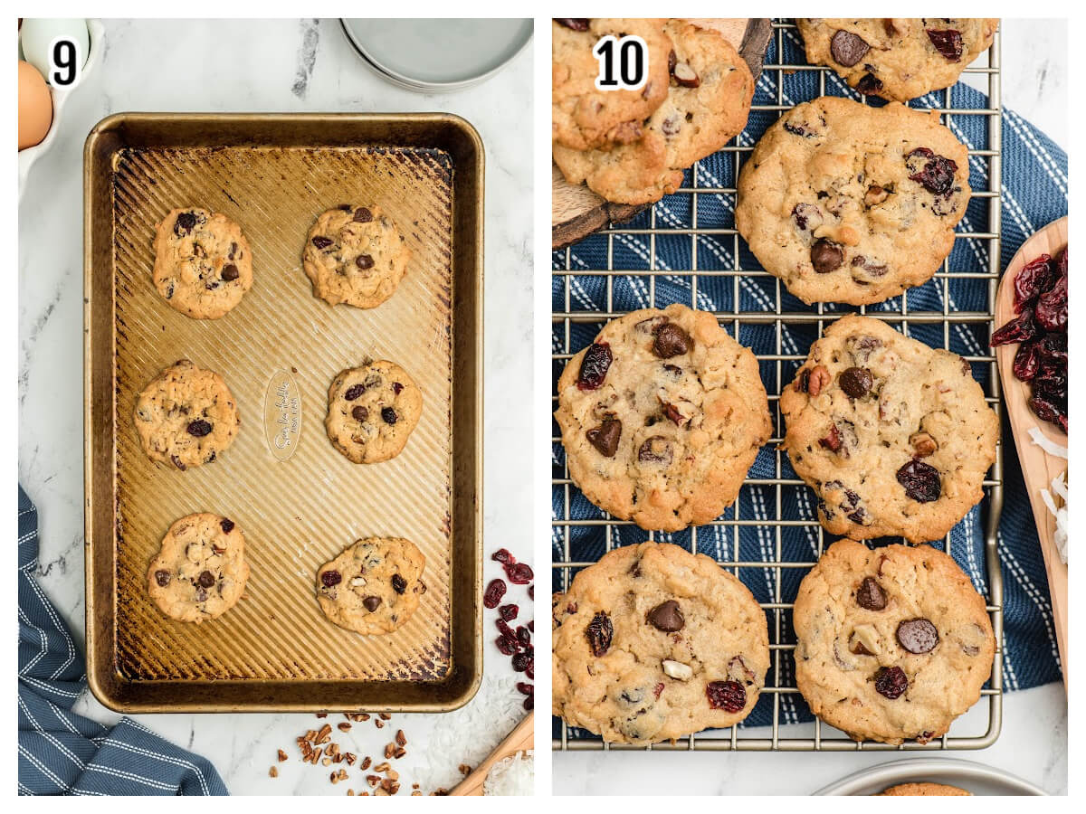 Final steps to completing the 10-cup cookies recipe. 