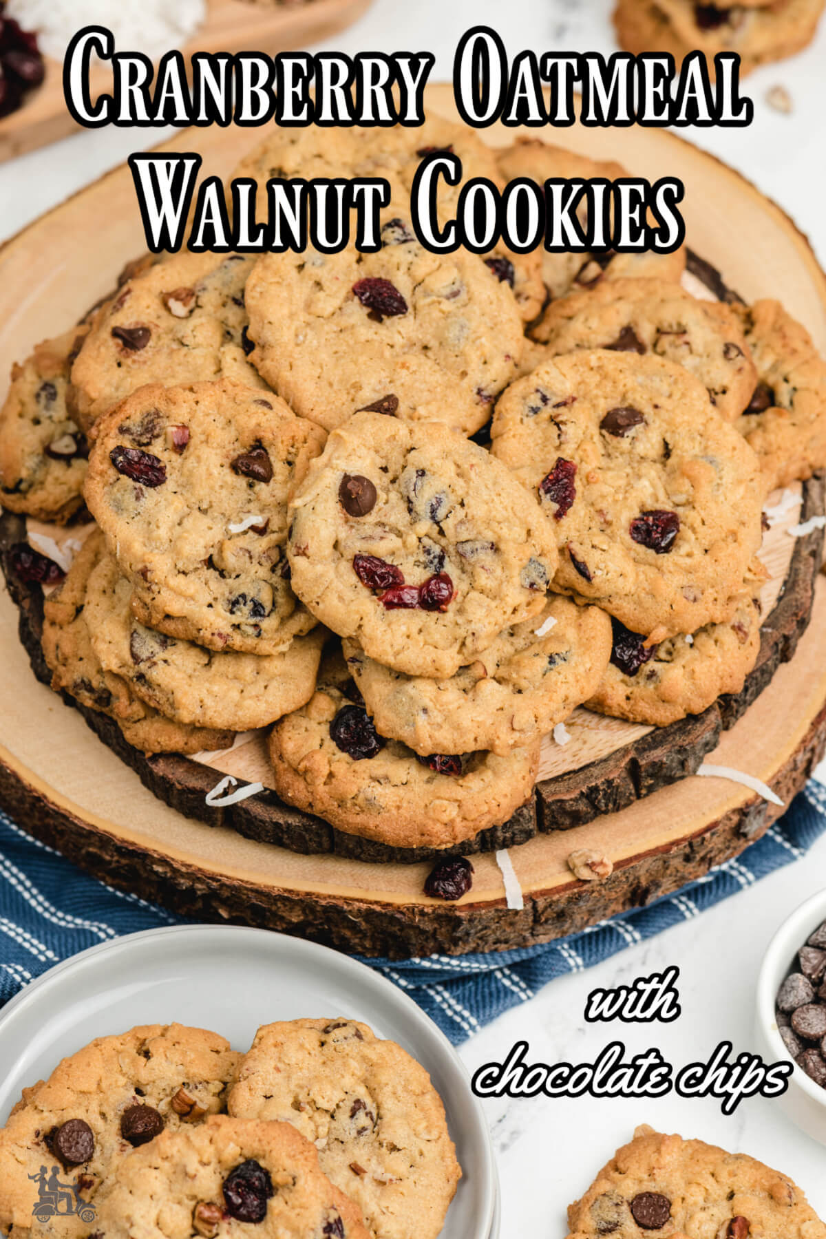 A platter of Oatmeal cookies ready to serve. 