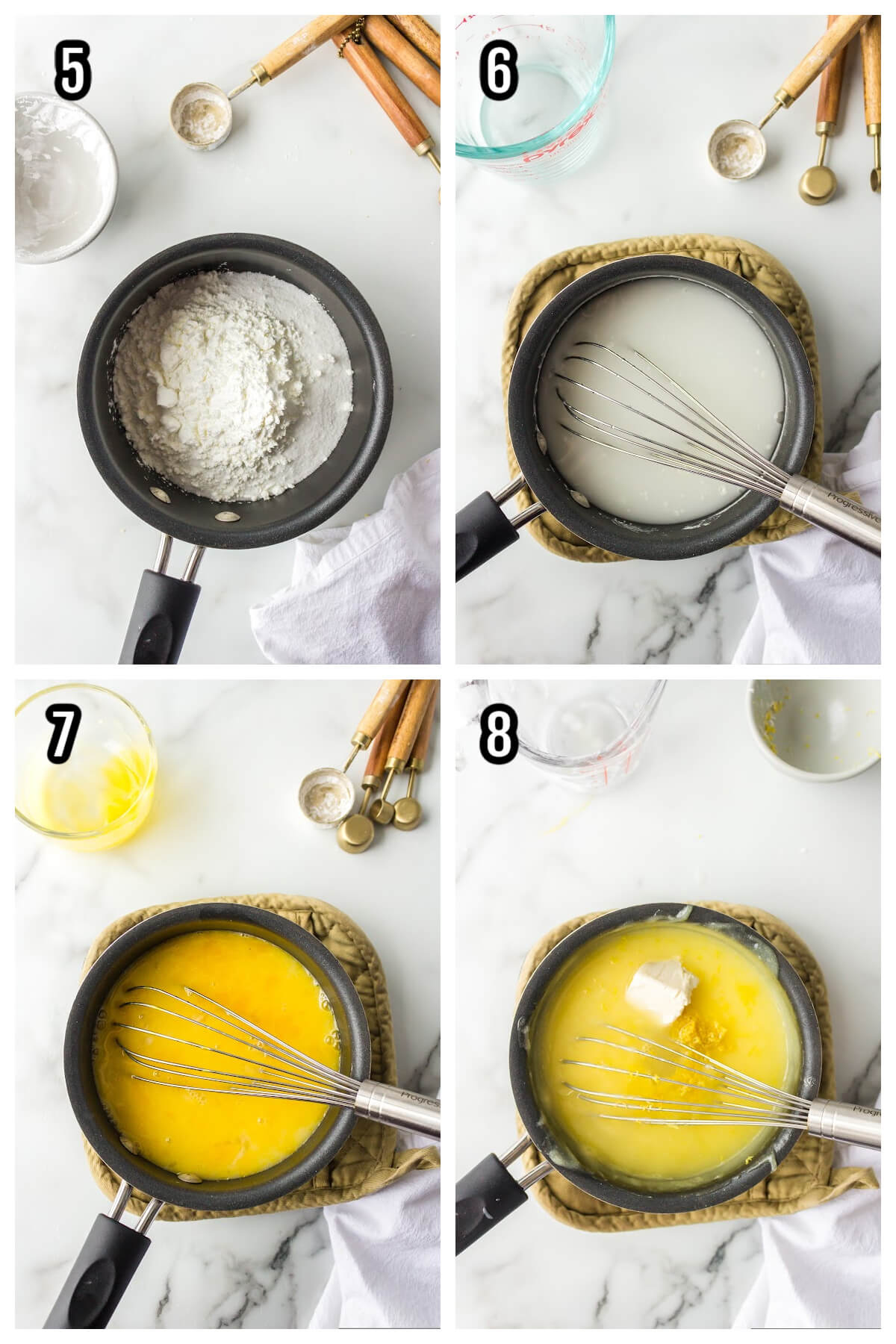 Second set of steps to make Lemon Bar Tart with Biscotti crust. 