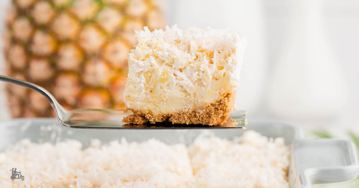 Toasted Coconut Pineapple Delight Refrigerator Dessert