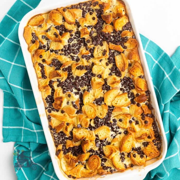 Chocolate Croissant French Toast Casserole