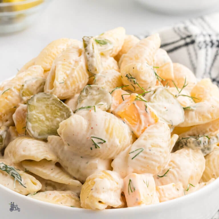 The Best Dill Pickle Pasta Salad With Dill Dressing