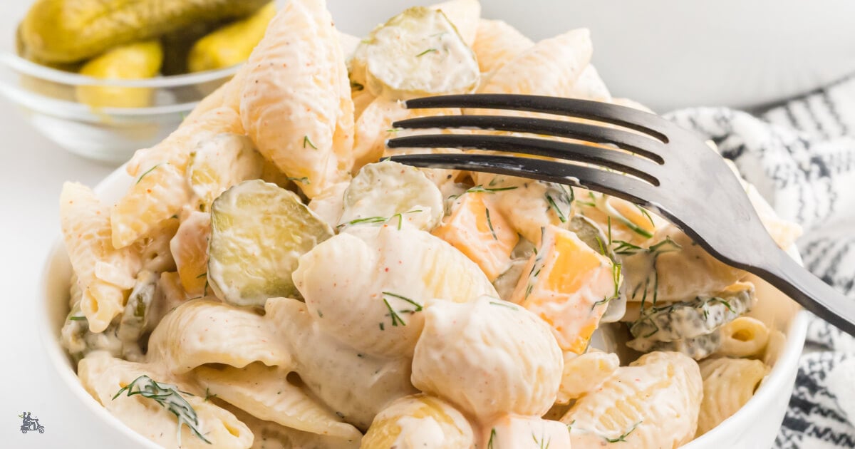 The Best Dill Pickle Pasta Salad With Dill Dressing