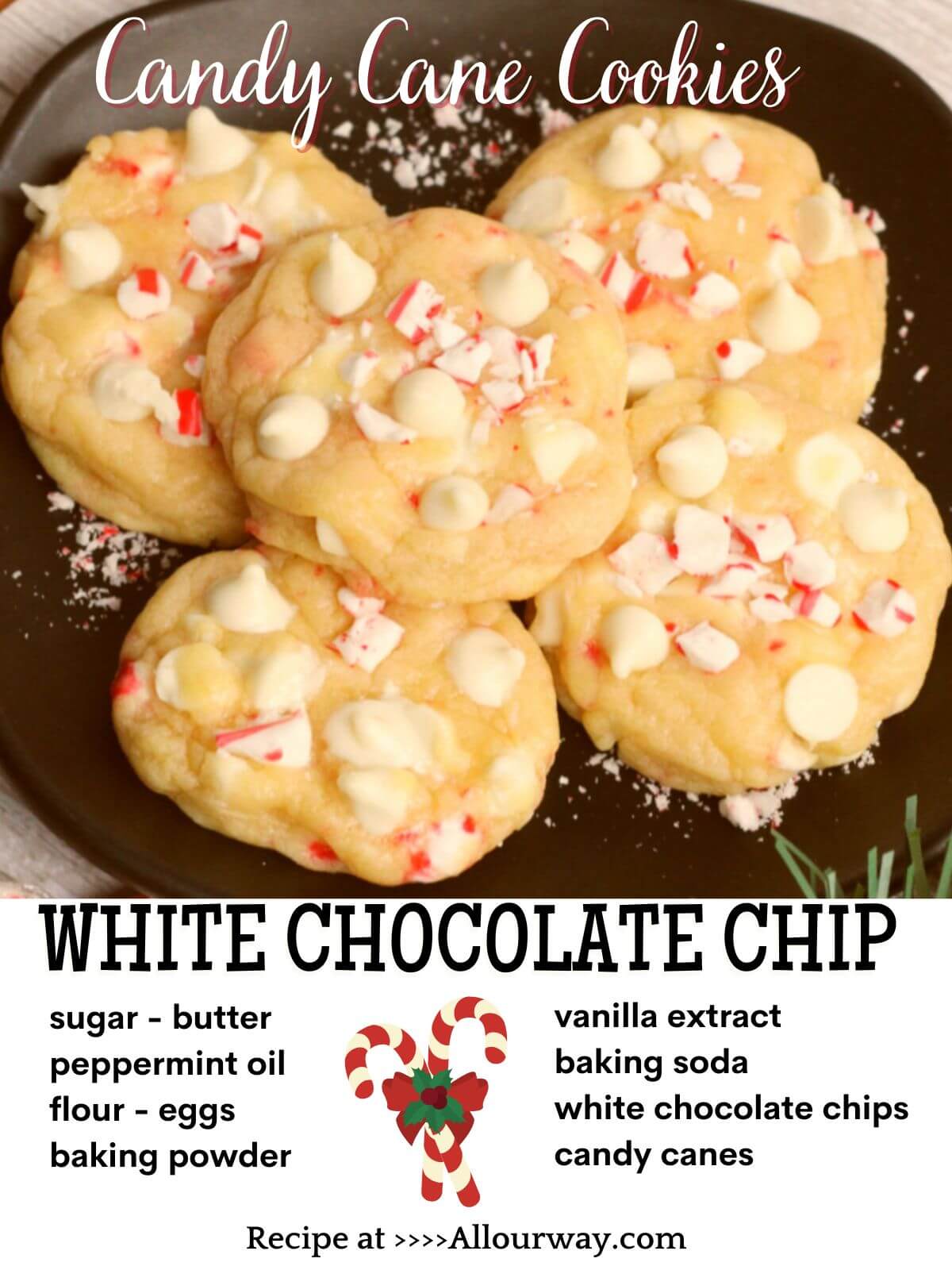 These festive White Chocolate Chip cookies are perfect for any holiday gathering or just for enjoying at home with family and friends. The combination of peppermint and white chocolate is irresistible, and the addition of crushed candy canes gives them a beautiful holiday look.