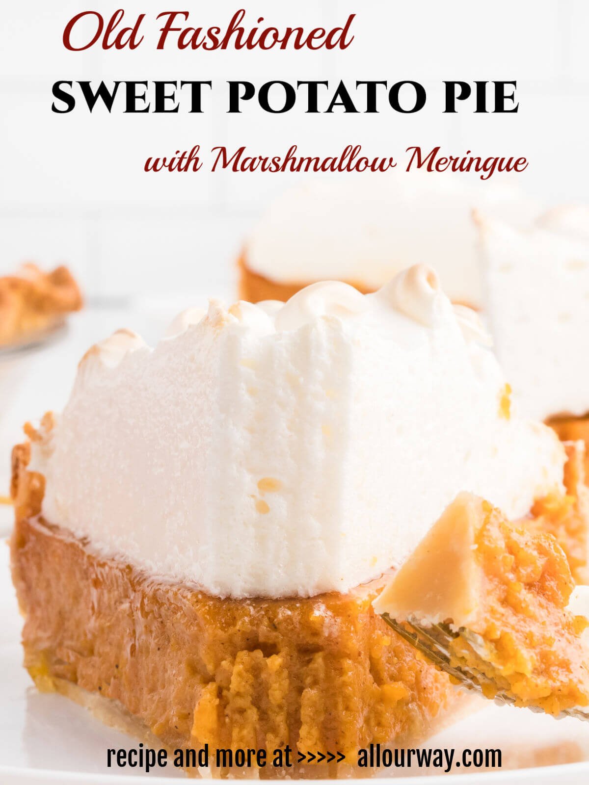 This Sweet Potato Pie recipe is everything you could want in a holiday dessert. The filling is creamy and flavorful, while the marshmallow meringue topping is light and fluffy. Plus, it's all on top of a flaky pie crust that is just like Grandma used to make.