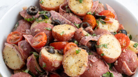 old fashioned potato salad with italian dressing Classic Italian Potato Salad (No-Mayo!)