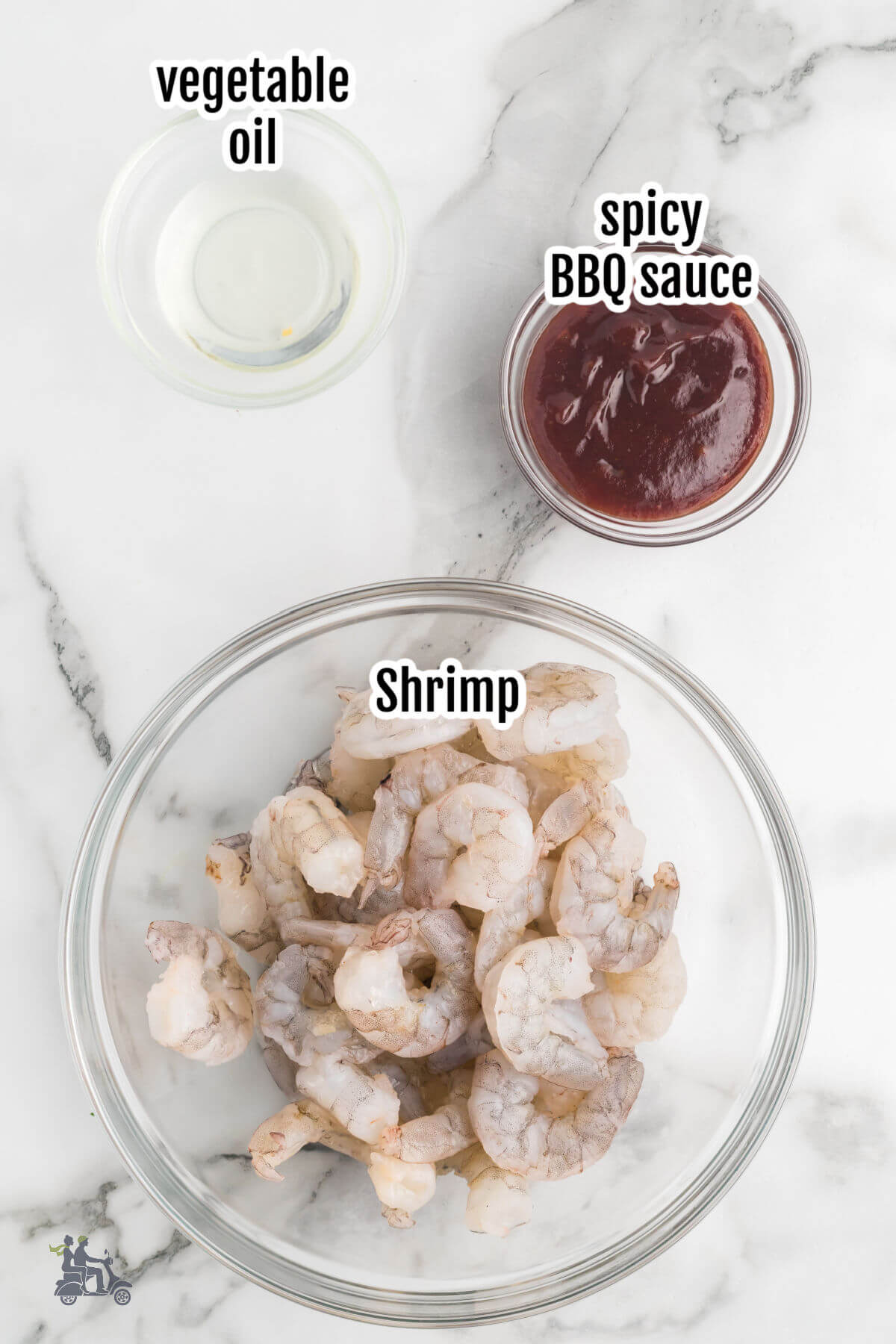 Image of Ingredients needed to make an easier New Orleans style BBQ shrimp. 