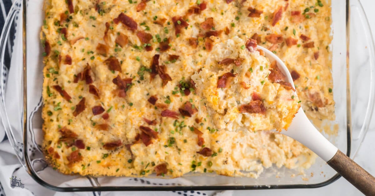 Loaded Cheesy Cauliflower Casserole