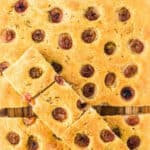 Rosemary and Grape studded sourdough focaccia.