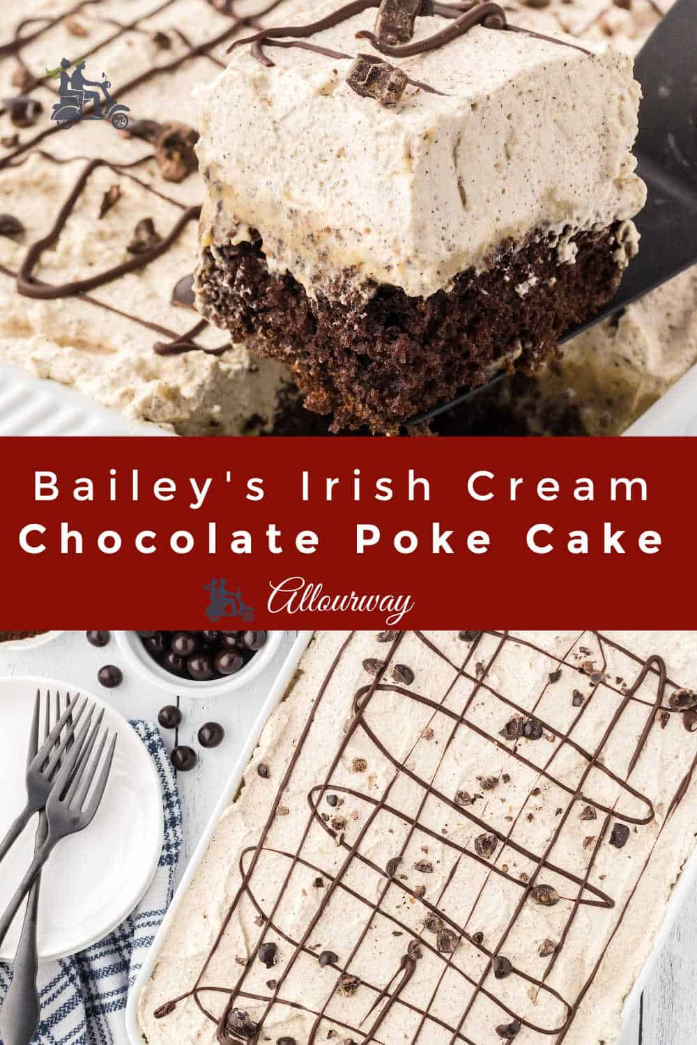 If you're looking for a delicious dessert that will impress all your friends and family, this Bailey's Irish Cream Chocolate Poke Cake made with Chocolate Cake Mis and Vanilla Pudding will do it. This decadent treat combines the rich flavors of dark chocolate and Bailey's Irish Cream with a moist and fluffy cake base. It's easy to make, and this dessert will have everyone asking for your secret recipe.