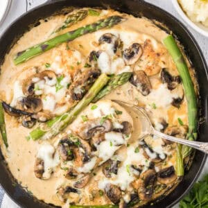 Cheesecake Factory-inspired Chicken Madeira recipe for a one-skillet dinner.