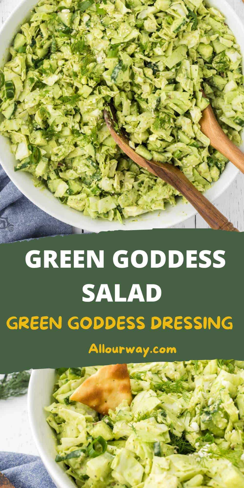 Prepare to be dazzled by the vibrant colors and explosive flavors in the Green Goddess Salad, made with a medley of crisp greens and an absolutely heavenly homemade buttery-tasting dressing that will make your heart skip a beat. This family-favorite salad and dressing will have everyone gobbling their veggies.
