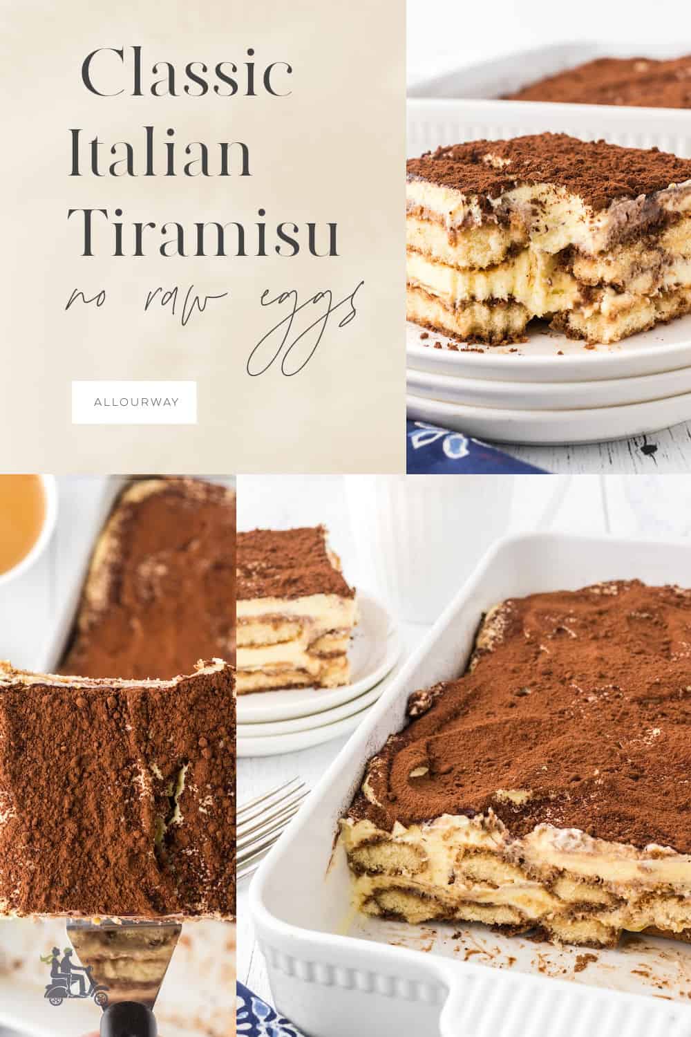 This decadent Italian Tiramisu recipe is made without raw eggs, so there's no need to worry. So get ready to indulge in absolute perfection. Our luxurious Classic Tiramisu recipe has been flawlessly crafted using gentle cooking techniques, resulting in an unforgettable dessert experience.