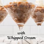 A Pinterest image with title overlay for Coffee Granita with Whipped Cream Topping.