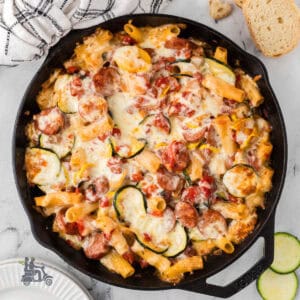Rigatoni made into an Italian-American version of the Amatriciana Estiva dish.