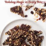 A Pinterest social share image with a title overlay for the Italian Florentine Cookies With Chocolate Drizzle recipe.