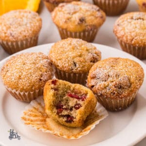 Bright cranberries, fresh orange zest, and cozy spices come together in this mini Cranberry Orange muffin recipe.